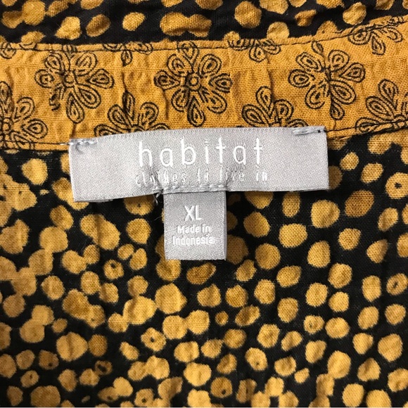Habitat Spot-On shaped shirt XL bronze yellow black blouse - Picture 4 of 9